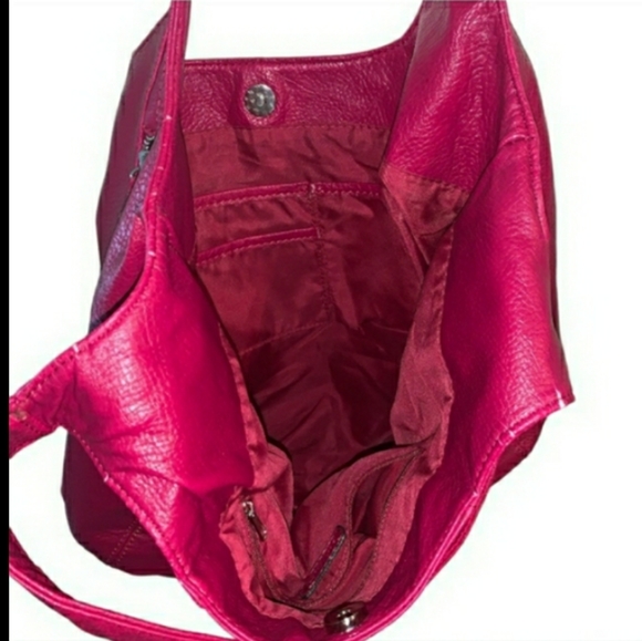 Nicole Miller Candy Pink Zipper Front Handbag - Picture 8 of 9